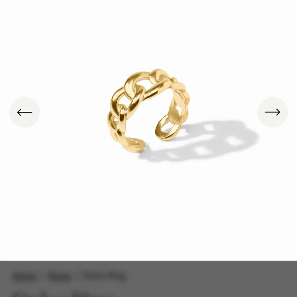 Julie Vos Gold  Dolce Chain Link Ring - Picture 3 of 3